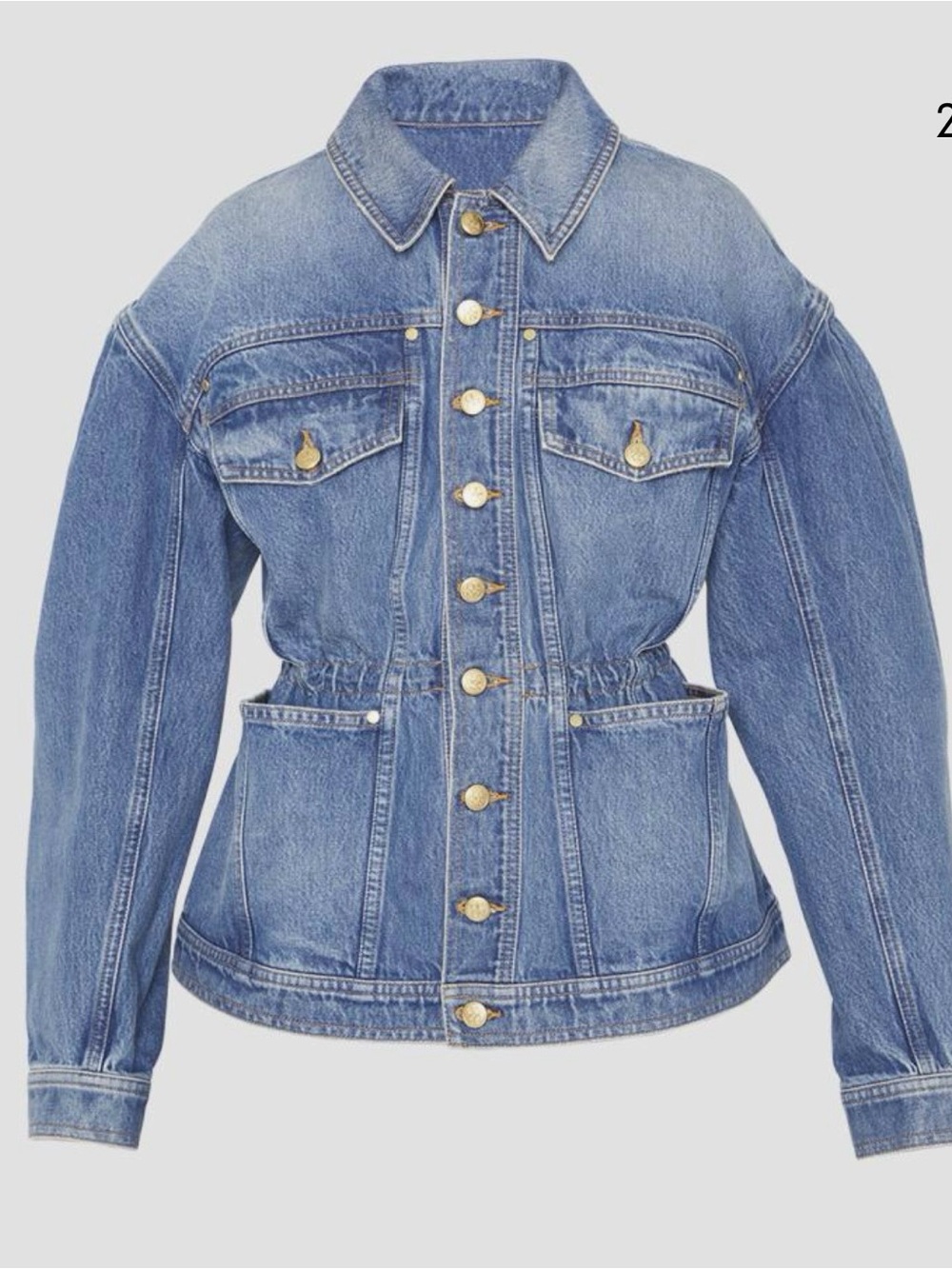 Ulla Johnson The Odette Cinched Waist Denim Jacket NWT SMALL